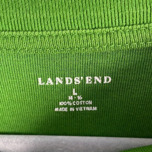 Lands End Green Long Sleeved Tee - Picture 3 of 5